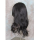 SUNDAY | Darkest Brown Long Beachy Waves Wig Heat OK Long Bangs Skin Part 