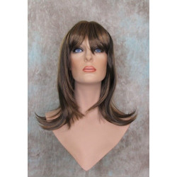 LOLITA | Medium Brown Mix Long Wig Trendy Bob Skin Center Part