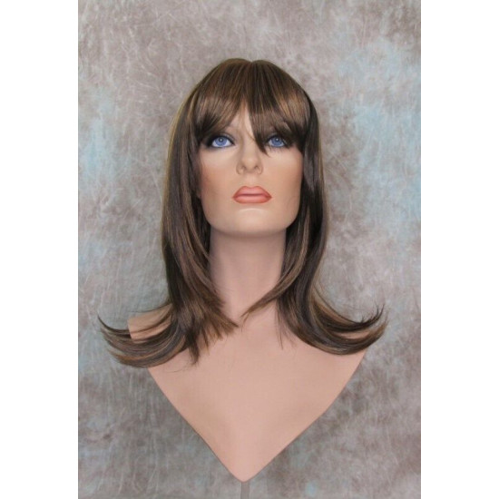 LOLITA | Medium Brown Mix Long Wig Trendy Bob Skin Center Part