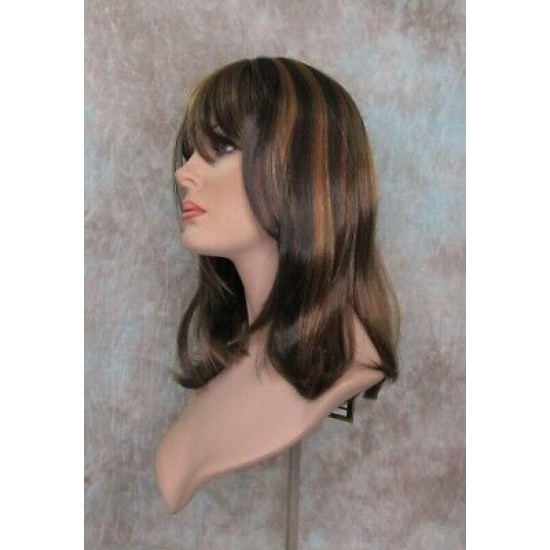 LOLITA | Medium Brown Mix Long Wig Trendy Bob Skin Center Part