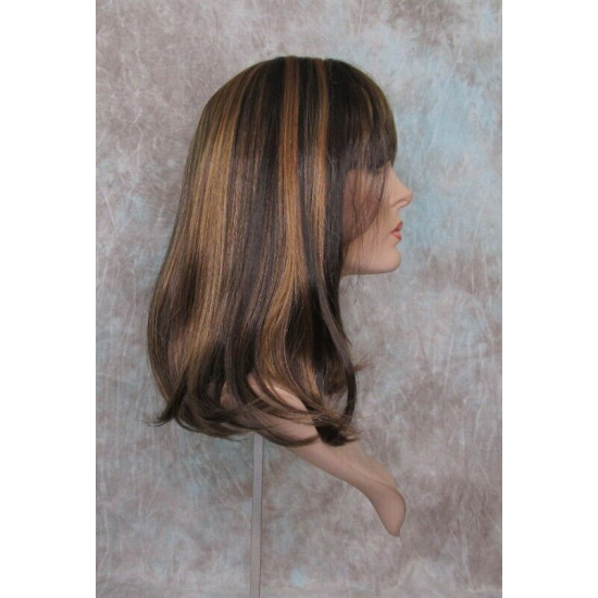 LOLITA | Medium Brown Mix Long Wig Trendy Bob Skin Center Part