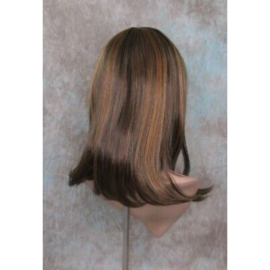 LOLITA | Medium Brown Mix Long Wig Trendy Bob Skin Center Part