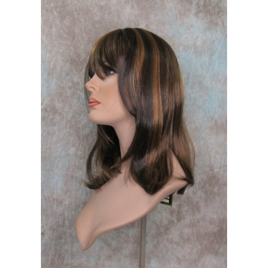 LOLITA | Medium Brown Mix Long Wig Trendy Bob Skin Center Part