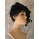 BRYCE | Natural Black Short Wig Unbalanced Bangs Curl Layers Short Side