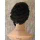 BRYCE | Natural Black Short Wig Unbalanced Bangs Curl Layers Short Side