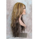 CALA | Medium Brown Long Wig Heat OK 24" Layers Waves Bangs Skin Part 