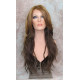 CALA | Medium Brown Long Wig Heat OK 24" Layers Waves Bangs Skin Part 