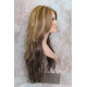 CALA | Medium Brown Long Wig Heat OK 24" Layers Waves Bangs Skin Part 