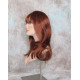 ALICIA | Copper Red Long Wig Layers Skin Part Full Bangs 