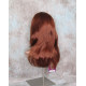 ALICIA | Copper Red Long Wig Layers Skin Part Full Bangs 