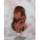 ALICIA | Copper Red Long Wig Layers Skin Part Full Bangs 