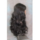 ANDREA | Dark Brown Long Wig Longer Curls Skin Part Bangs 24" 