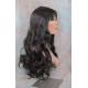 ANDREA | Dark Brown Long Wig Longer Curls Skin Part Bangs 24" 