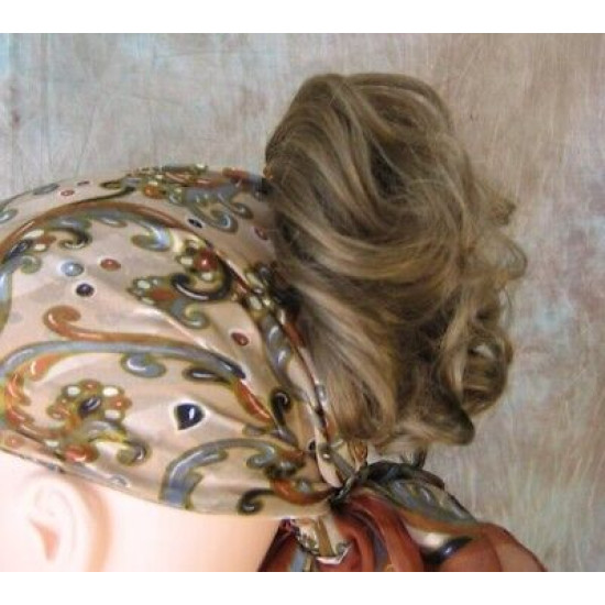 BECKY | Golden Brown Jaw Clip Ponytail Curl 4-5" Hairpiece 