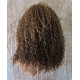 HS CHAKA | Medium Brown Mix Partial 3/4 Wig Small Curls Combs 
