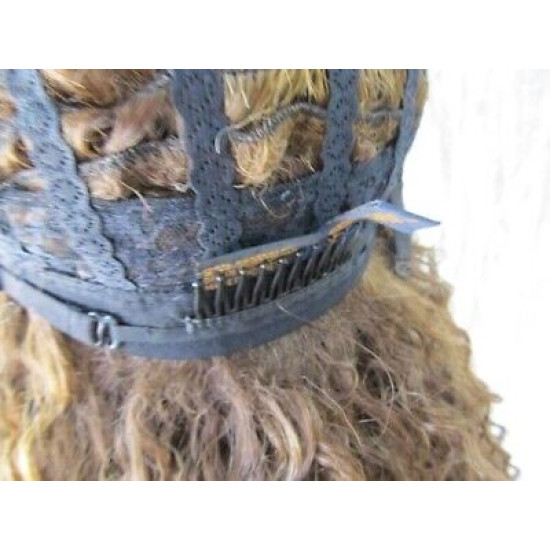 HS CHAKA | Medium Brown Mix Partial 3/4 Wig Small Curls Combs 