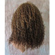HS CHAKA | Medium Brown Mix Partial 3/4 Wig Small Curls Combs 