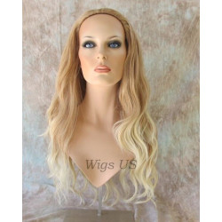 PARIS | Partial 3/4 Wig Long Beach Waves Wigs US HEAT OK COLOR CHOICE