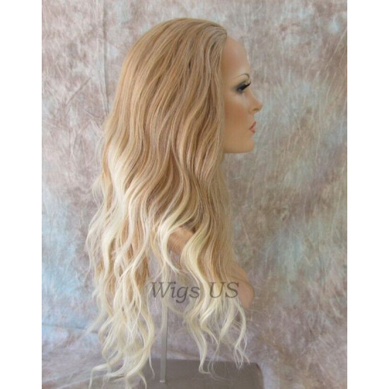 PARIS | Partial 3/4 Wig Long Beach Waves Wigs US HEAT OK COLOR CHOICE