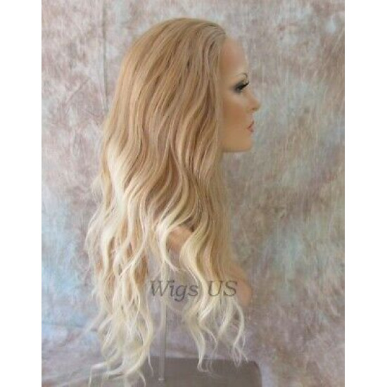 PARIS | Partial 3/4 Wig Long Beach Waves Wigs US HEAT OK COLOR CHOICE