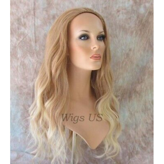PARIS | Partial 3/4 Wig Long Beach Waves Wigs US HEAT OK COLOR CHOICE
