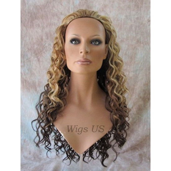 LEXI | Partial 3/4 Wig Long Spiral Curls 21" HEAT OK COLOR CHOICE