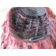 HS FREEDOM | Black Burgundy Partial 3/4 Wig Long Waves Combs Drawstring Heat OK 