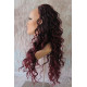 HS FREEDOM | Black Burgundy Partial 3/4 Wig Long Waves Combs Drawstring Heat OK 
