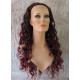 HS FREEDOM | Black Burgundy Partial 3/4 Wig Long Waves Combs Drawstring Heat OK 