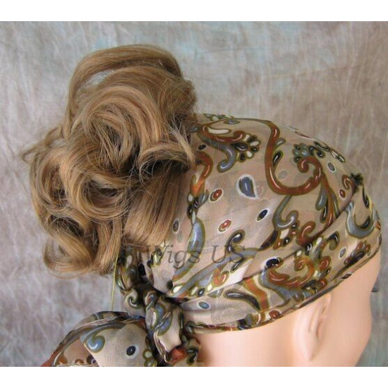 BECKY | Honey Golden Brown Jaw Clip Ponytail Curl 4-5" Hairpiece 