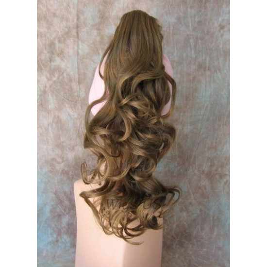 YVONNE | 16" Long Wavy Claw Clip Drawstring Hairpiece COLOR CHOICE 