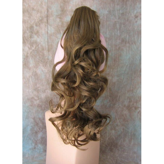 YVONNE | 16" Long Wavy Claw Clip Drawstring Hairpiece COLOR CHOICE 