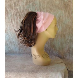 LT36 | Strawberry Auburn Mix Drawstring Medium Length Slight Wet Look 