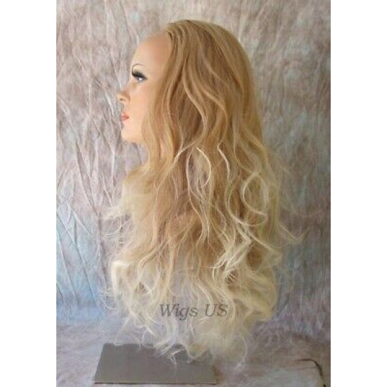 LONDON | Partial 3/4 Wig Long Curls Heat OK 23" COLOR CHOICE