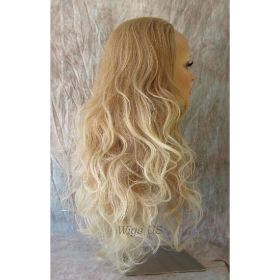 LONDON | Partial 3/4 Wig Long Curls Heat OK 23" COLOR CHOICE