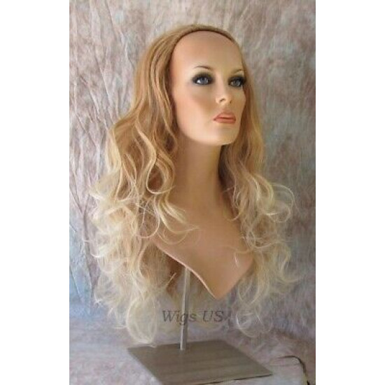 LONDON | Partial 3/4 Wig Long Curls Heat OK 23" COLOR CHOICE