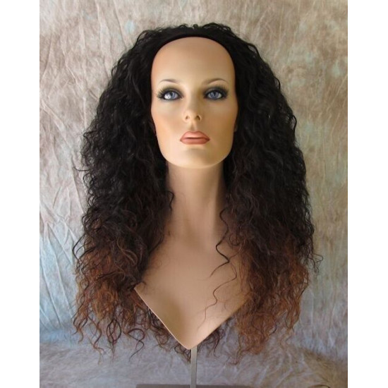 HS CAPRI | Partial 3/4 Wig Long Curls Drawstring Combs HEAT OK COLOR CHOICE