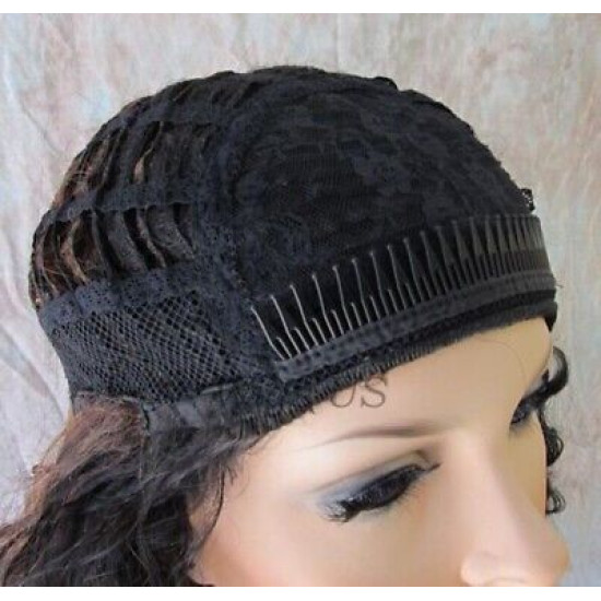 HS CAPRI | Partial 3/4 Wig Long Curls Drawstring Combs HEAT OK COLOR CHOICE