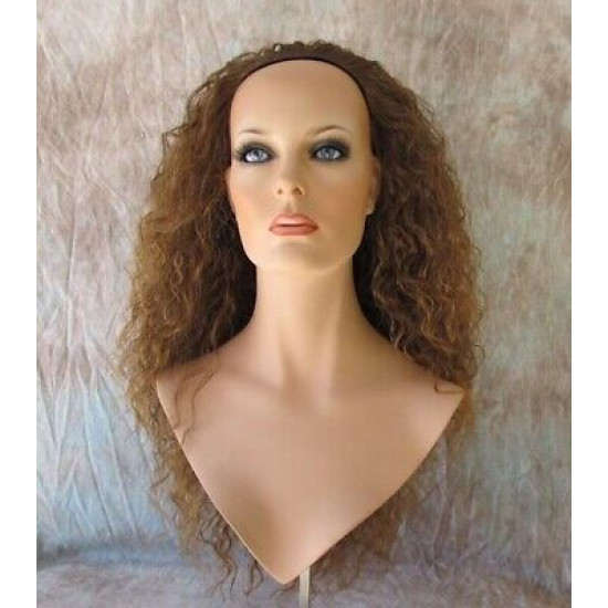 HS CAPRI | Partial 3/4 Wig Long Curls Drawstring Combs HEAT OK COLOR CHOICE