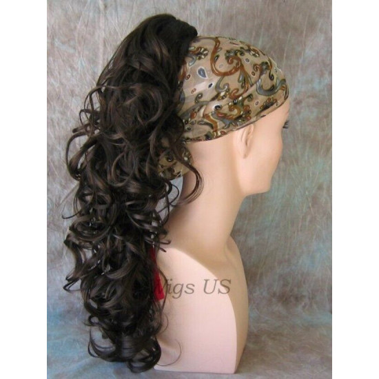 LEAH | Long Full Curl 20" Banana Clip Ponytail Extension Hairpiece COLOR CHOICE