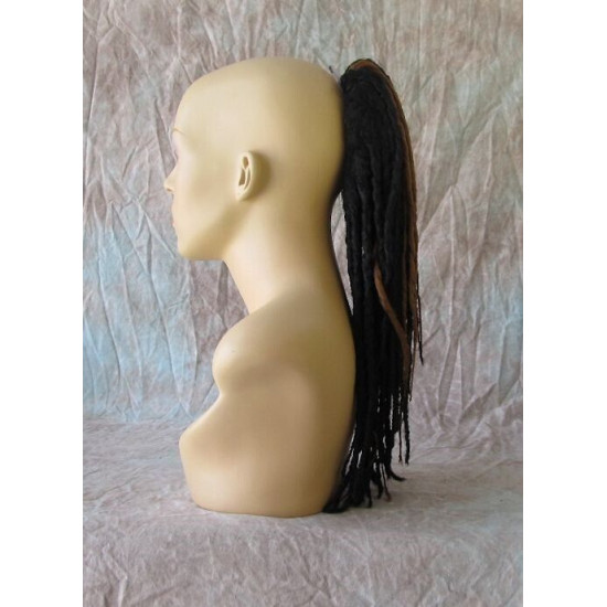 DREADLOCK | Natural Black Strawberry 10-15" Drawstring Ponytail Hairpiece 