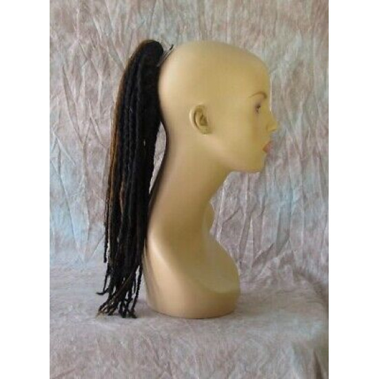 DREADLOCK | Natural Black Strawberry 10-15" Drawstring Ponytail Hairpiece 