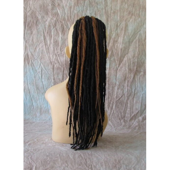DREADLOCK | Natural Black Strawberry 10-15" Drawstring Ponytail Hairpiece 