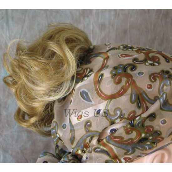 BECKY | Medium Blonde Mix Jaw Clip Ponytail Loose Curl 4-5"