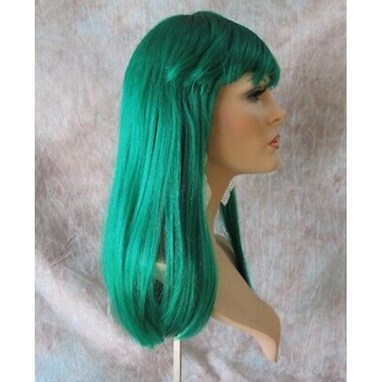 CLEO 601 | Dark Green Long Cleopatra Wig Straight Full Bangs 22"
