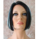 BLUSH | Black Turquoise Short Wig Bob Skin Part Wigs Cosplay Costume 