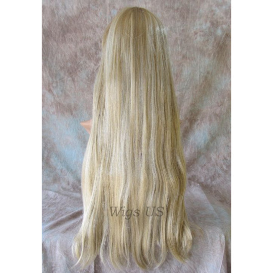 TINA 950 | Long Wig Full Bangs Skin Crown Straight 28" COLOR CHOICE