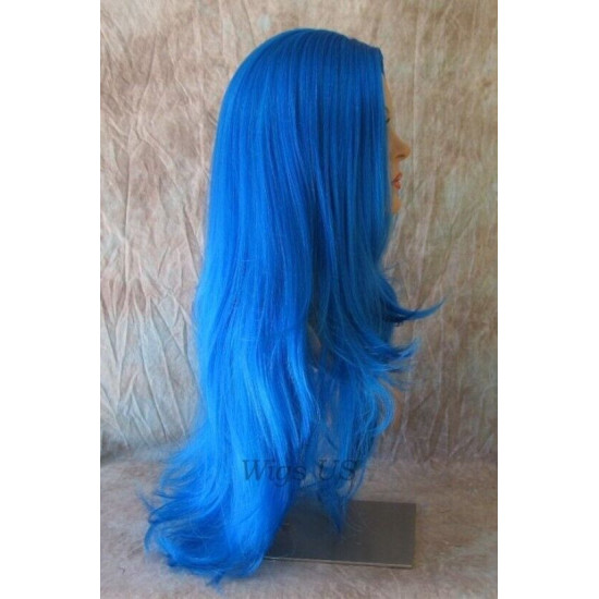 JEAN | Blue Mix Long Wig Layered Costume Wig High Quality Skin Top 