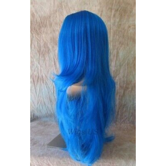 JEAN | Blue Mix Long Wig Layered Costume Wig High Quality Skin Top 