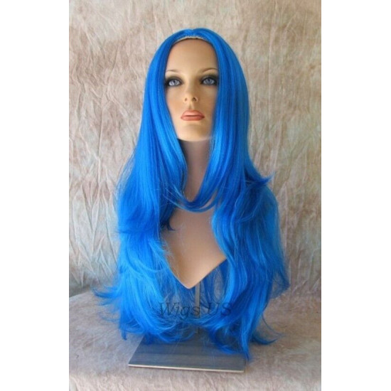 JEAN | Blue Mix Long Wig Layered Costume Wig High Quality Skin Top 